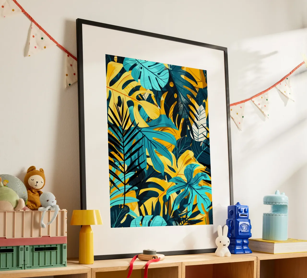 Tropical Symphony poster con telaio in legno da michi