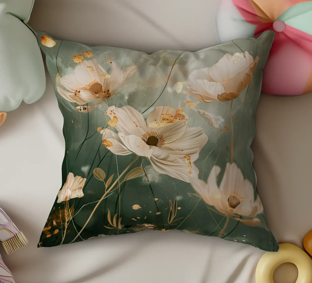 Golden Bloom cuscino da Mosaic Dialogue