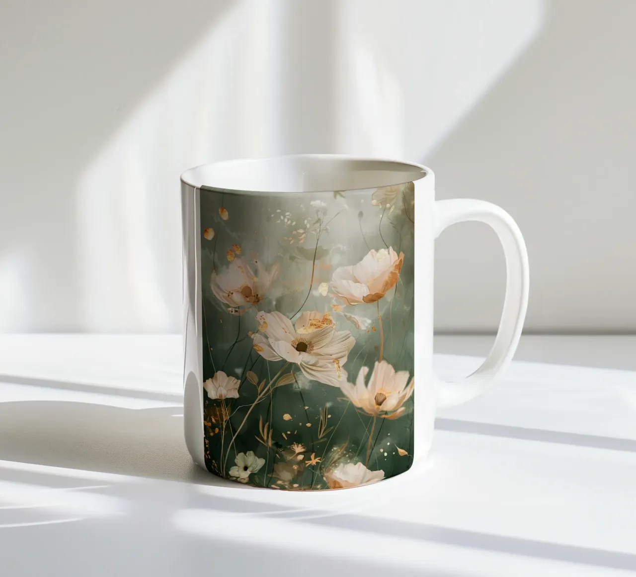 Golden Bloom tazza in ceramica da Mosaic Dialogue