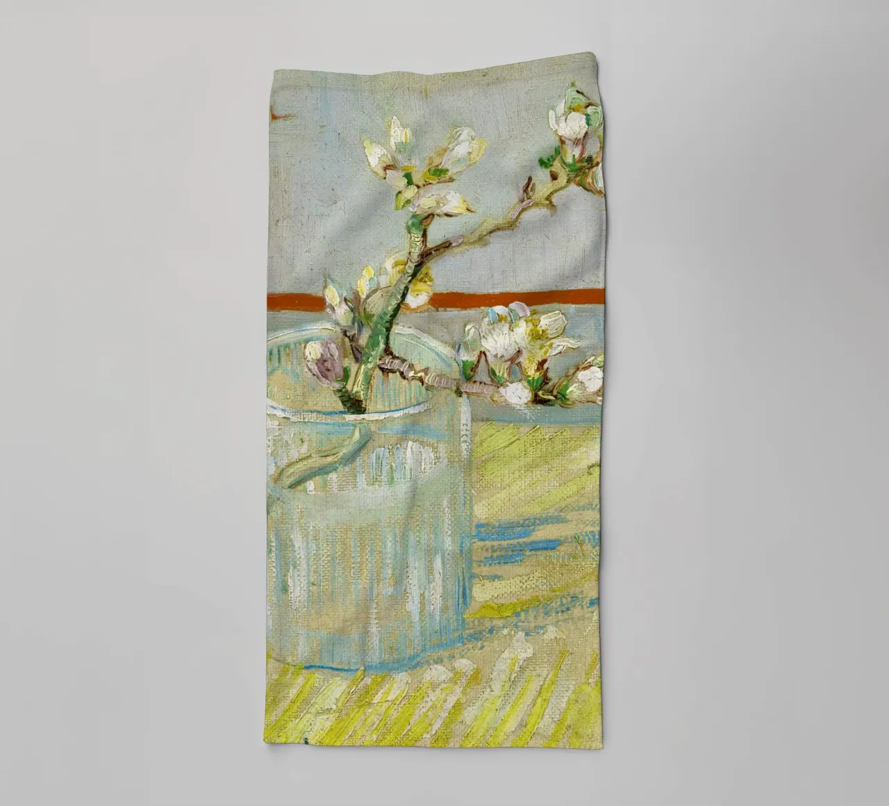 Il rametto di mandorlo in fiore in un bicchiere di Vincent van Gogh (188 asciugamano da bagno da Van Gogh Prints
