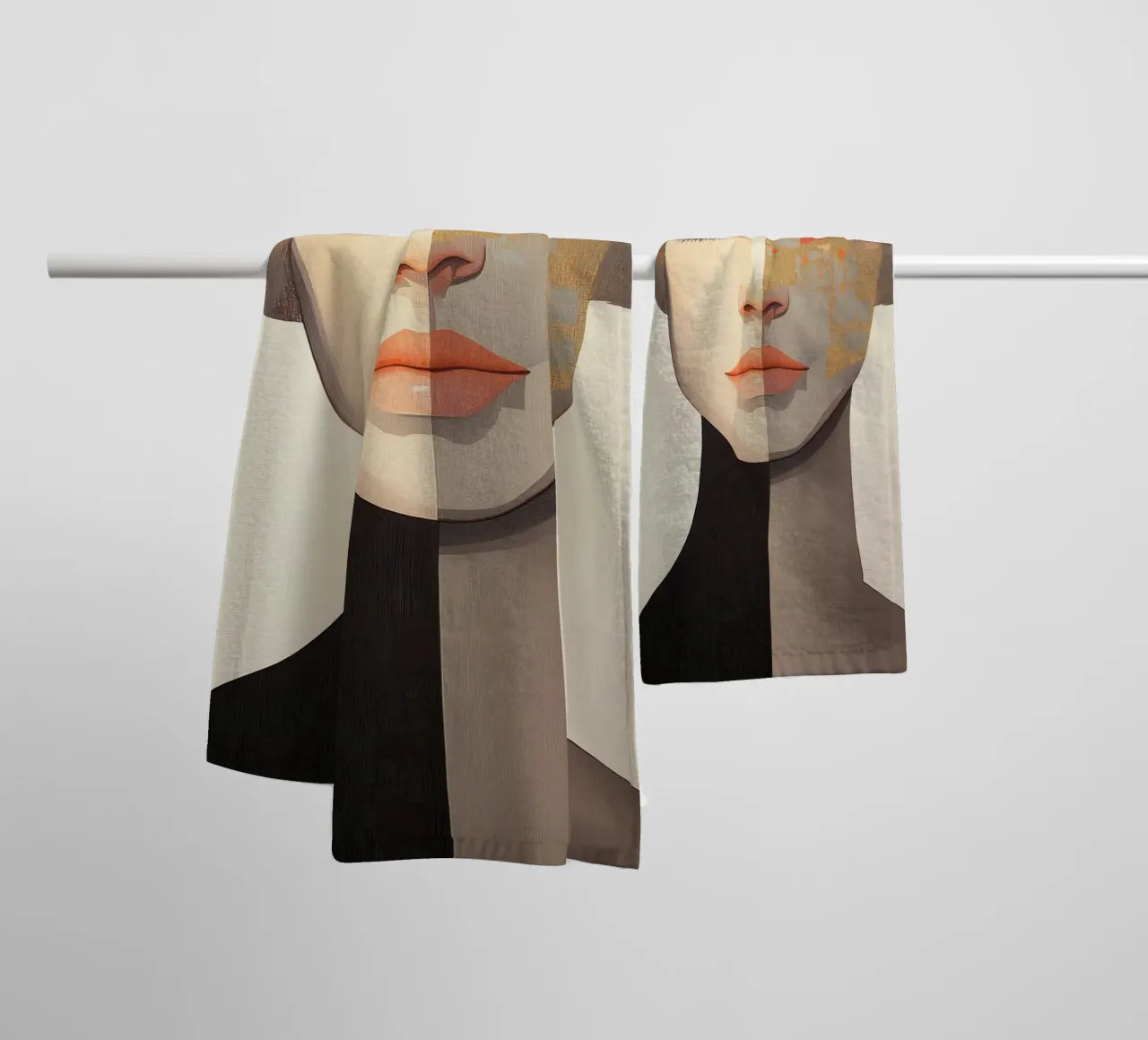 Frau abstrakt Handtuch von Imagine
