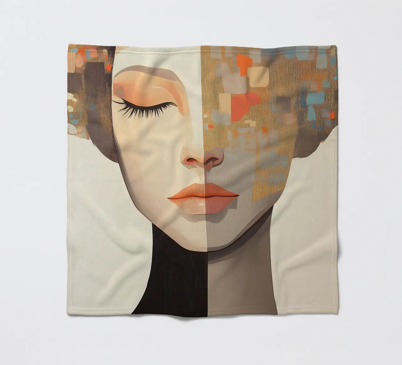 Vrouw abstract fleecedeken van Imagine