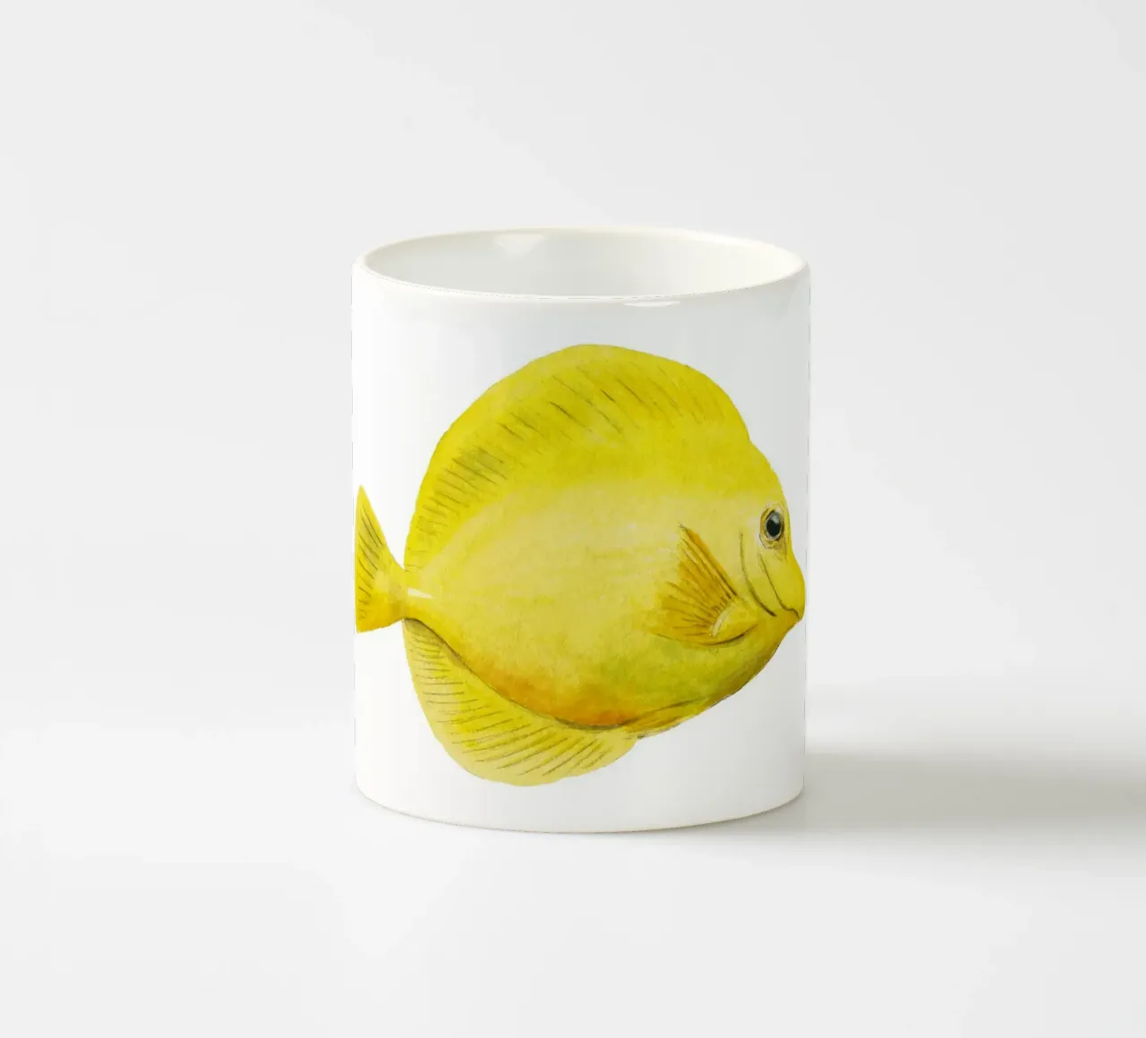 Pesce chirurgo pinna gialla tazza in ceramica da Barbara Buderath Illustrationen