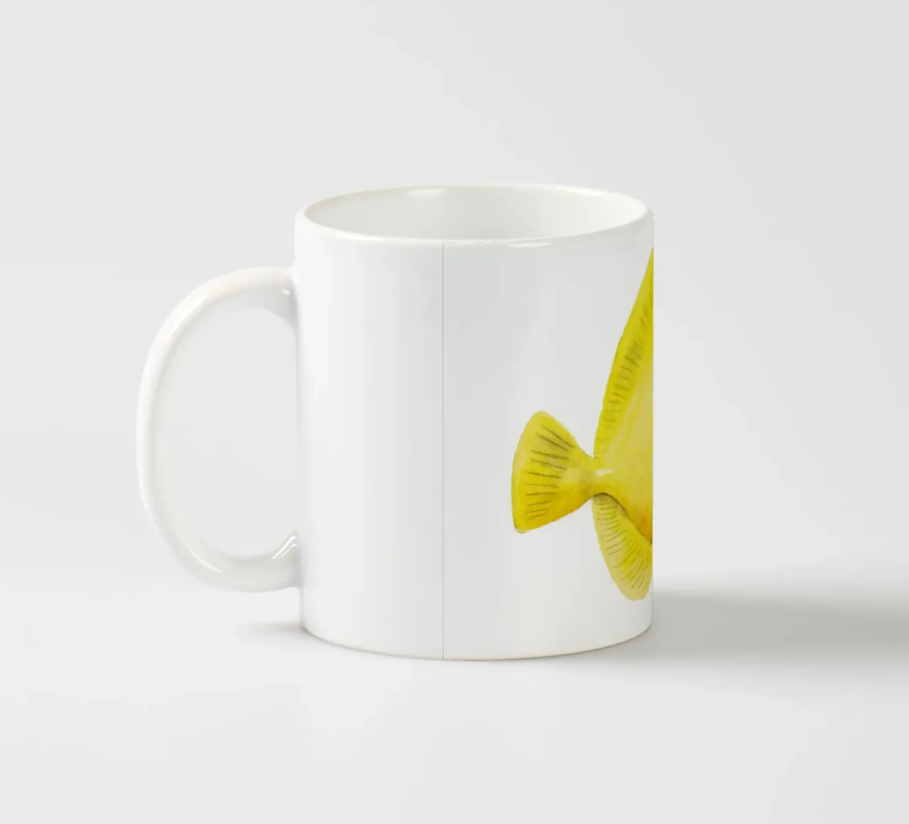 Pesce chirurgo pinna gialla tazza in ceramica da Barbara Buderath Illustrationen