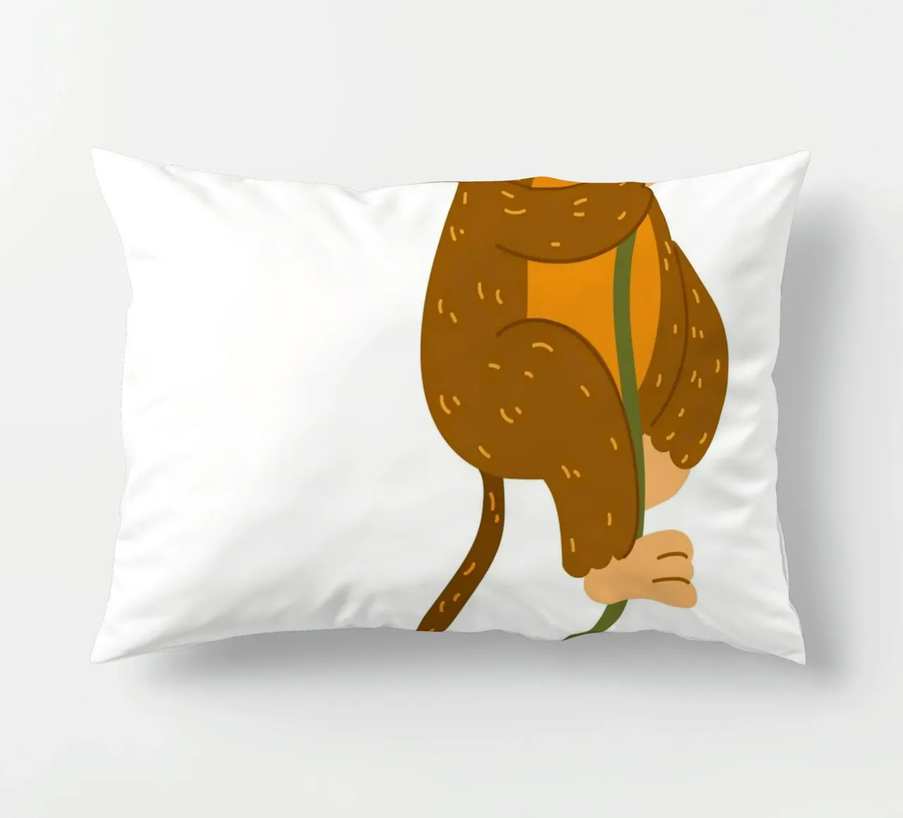 Happy Monkey on Vine Art Print - Jungle Nursery Decor decorative cushion by ClubArt