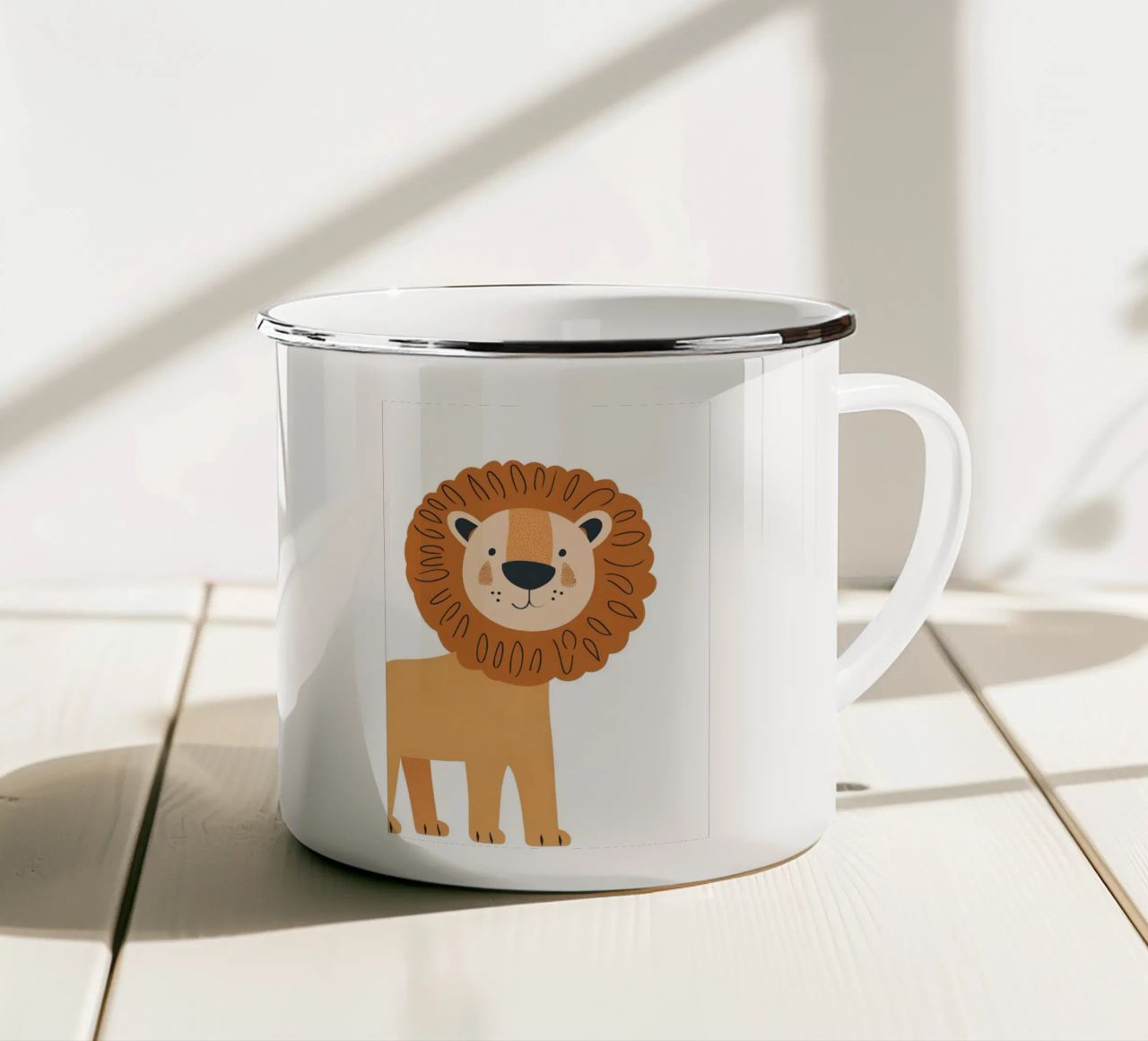 Lion moderne Boho Art Print - Décoration de chambre d'enfant Safari mug en émail de ClubArt