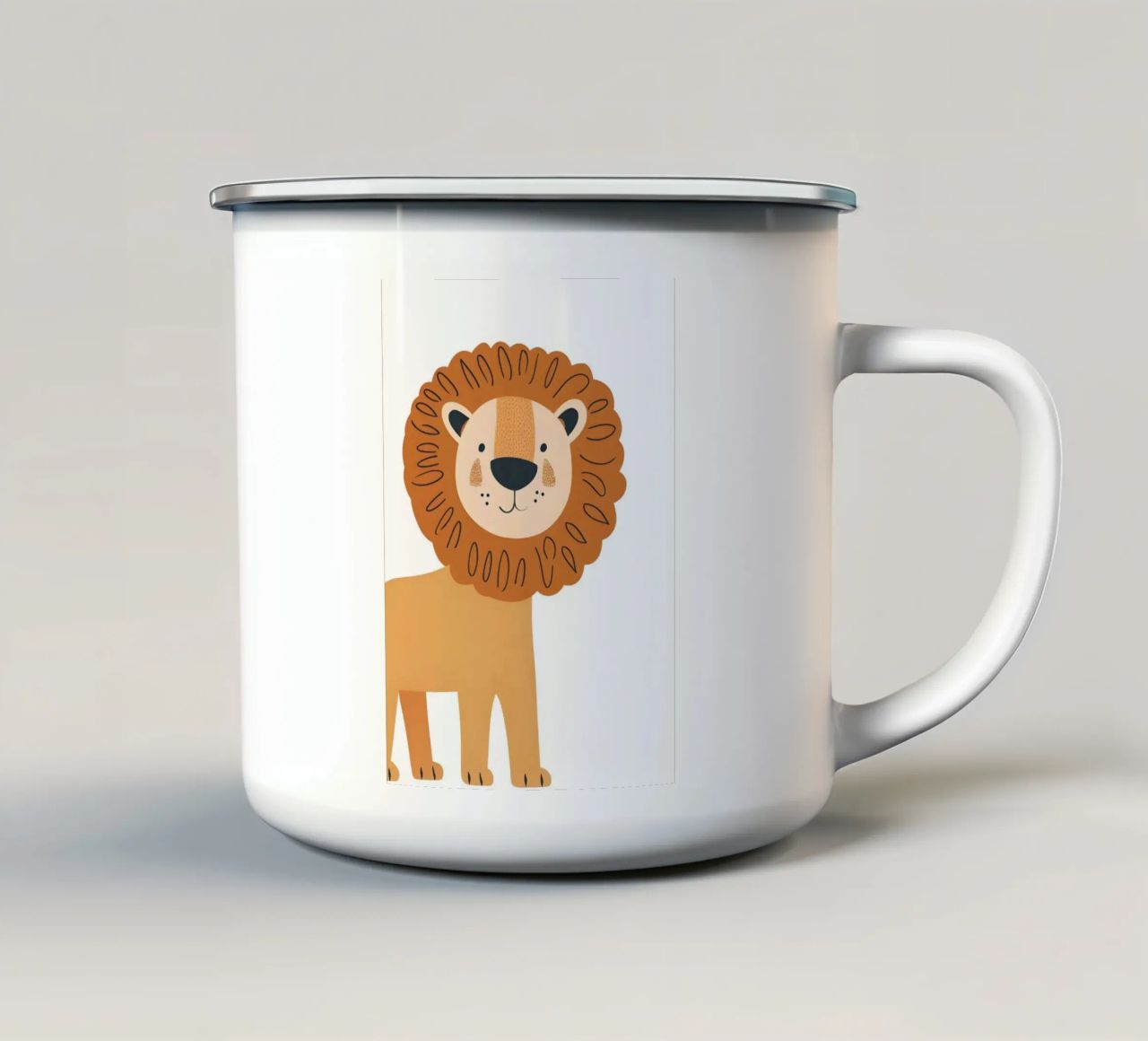 Lion moderne Boho Art Print - Décoration de chambre d'enfant Safari mug en émail de ClubArt