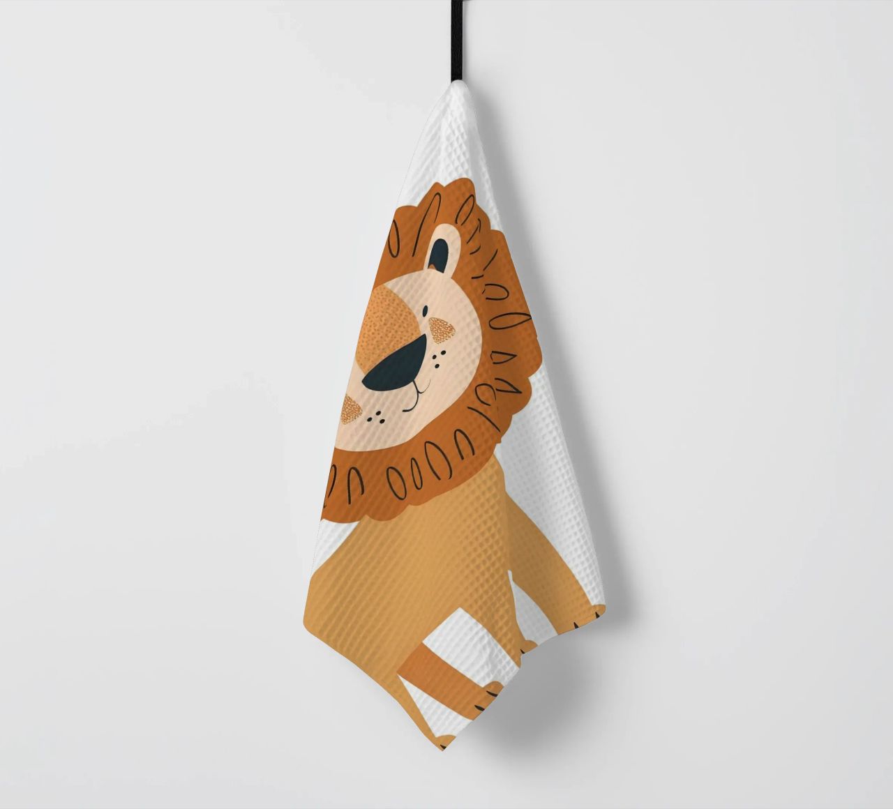 Lion moderne Boho Art Print - Décoration de chambre d'enfant Safari torchon de ClubArt