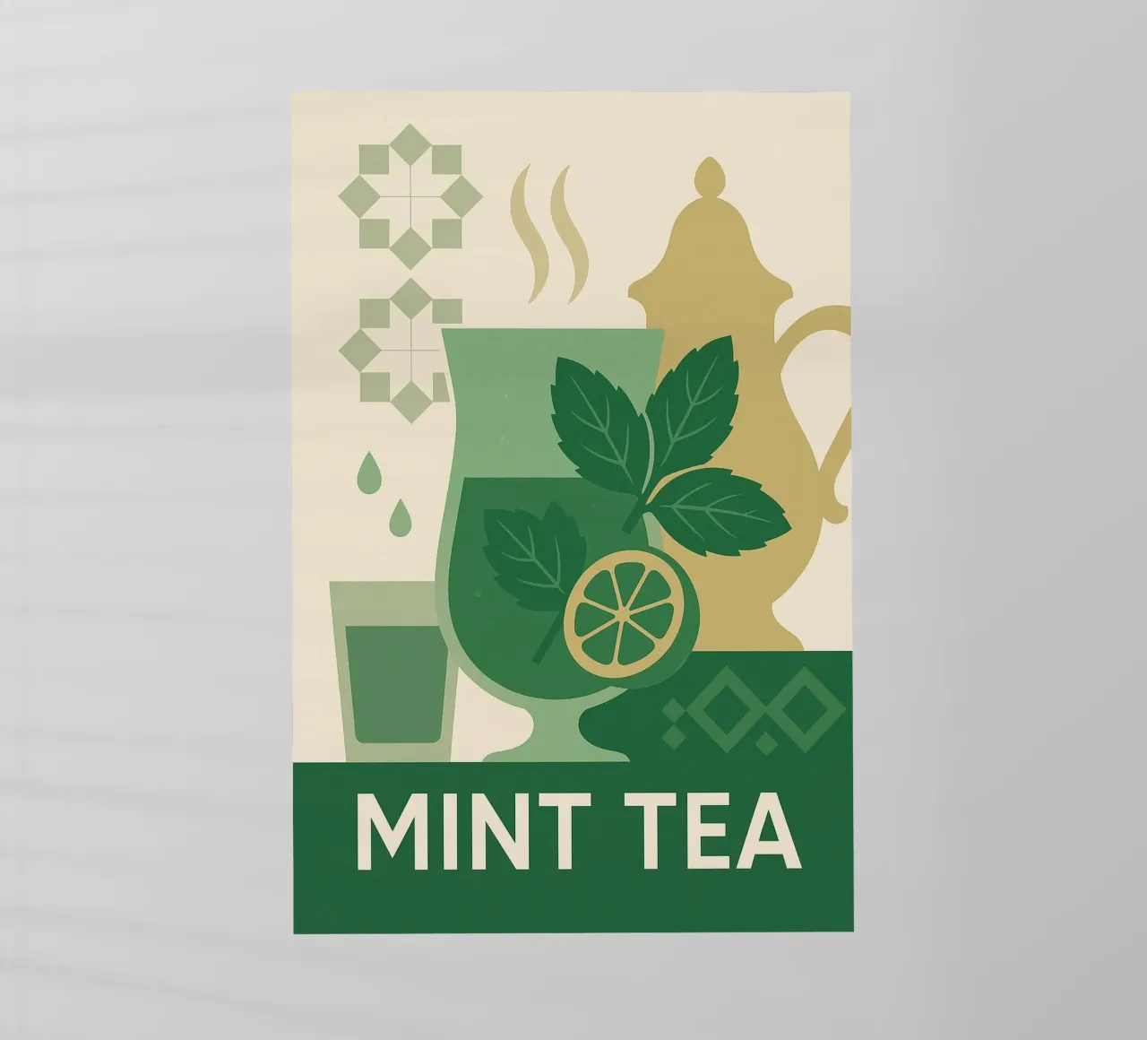 Mint Tea Oasis – Affiche Orientale pellicola backlit da Boissons - Affiches & posters - Retro