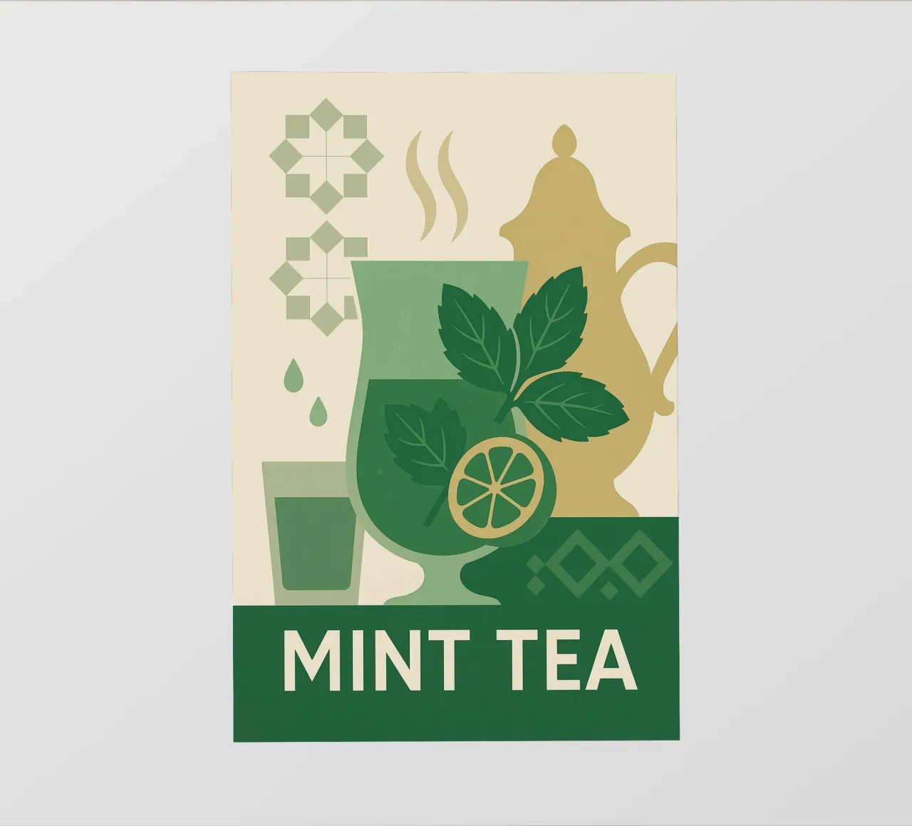 Mint Tea Oasis – Affiche Orientale pellicola backlit da Boissons - Affiches & posters - Retro