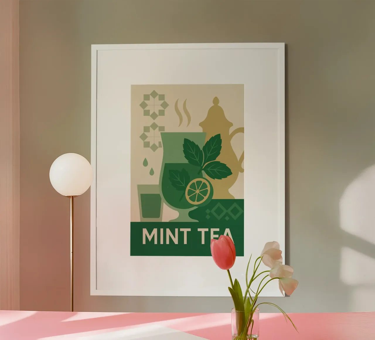 Mint Tea Oasis – Affiche Orientale poster con telaio in plastica da Boissons - Affiches & posters - Retro