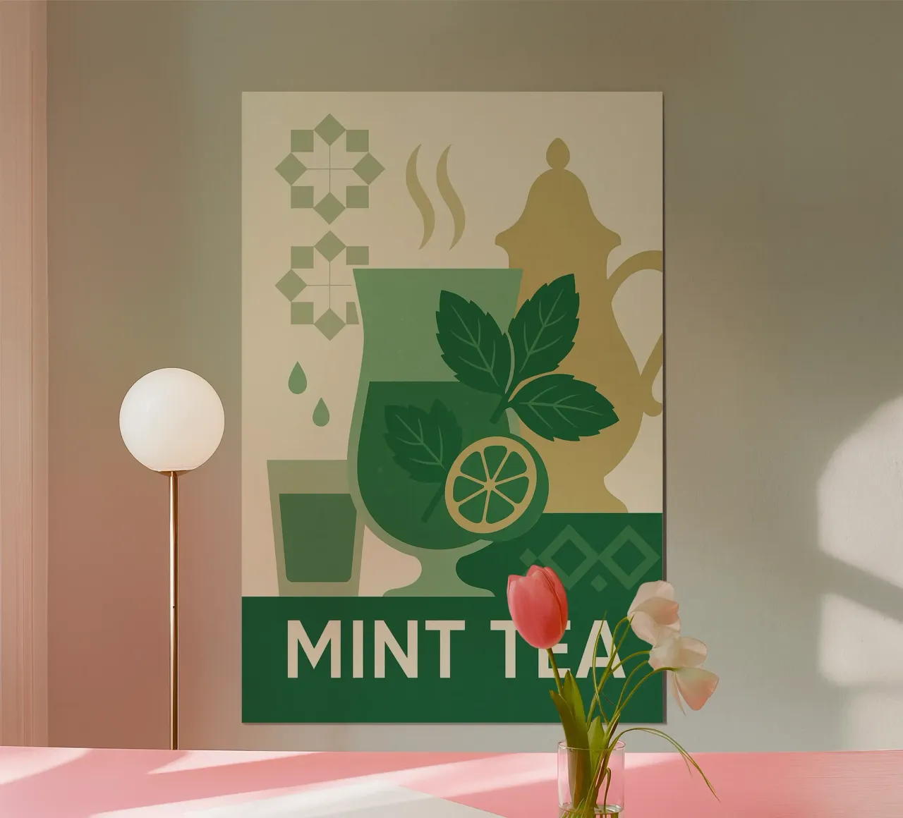 Mint Tea Oasis – Affiche Orientale poster con telaio in plastica da Boissons - Affiches & posters - Retro