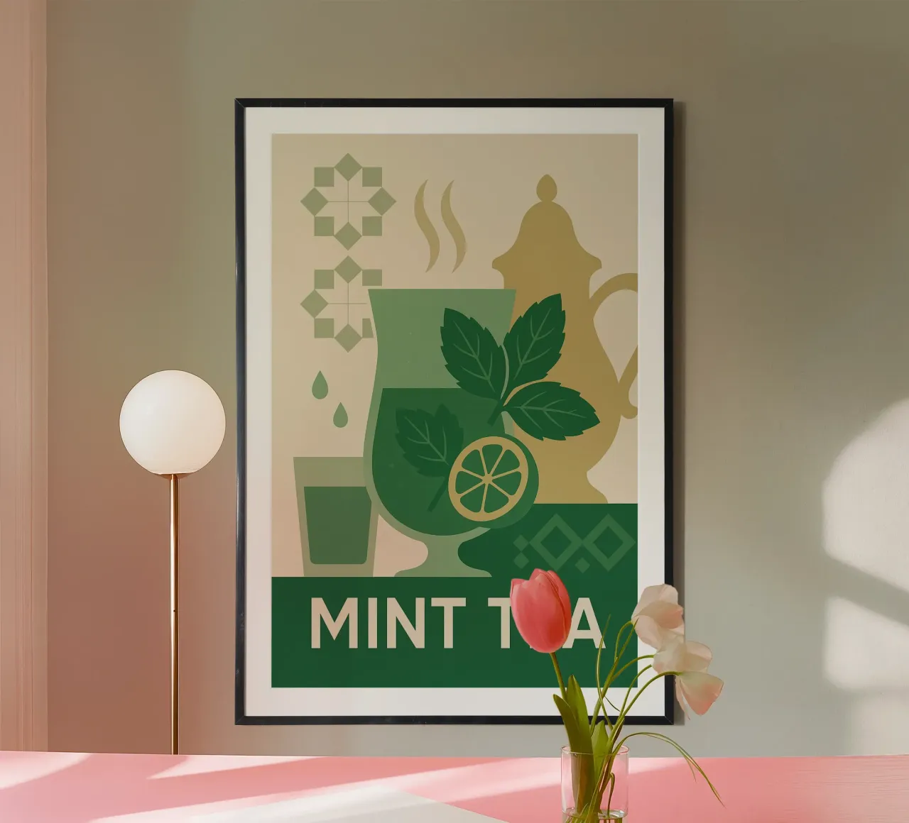 Mint Tea Oasis – Affiche Orientale poster con telaio in plastica da Boissons - Affiches & posters - Retro