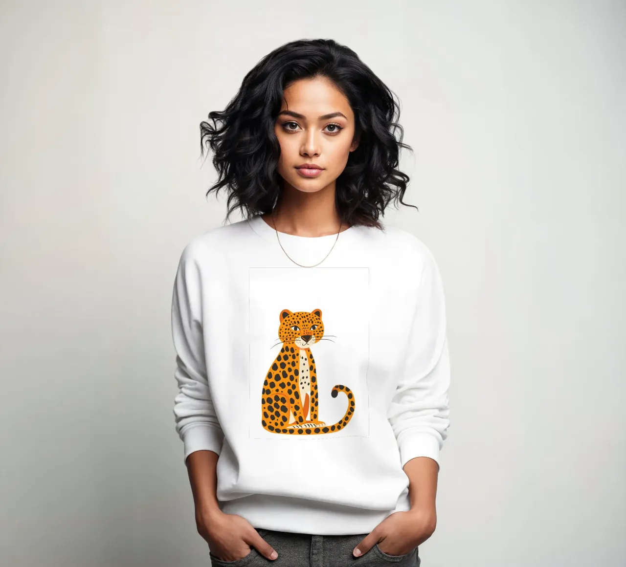 Boho Leopard Art Print - Safari Moderno Decoración Infantil sudadera de ClubArt