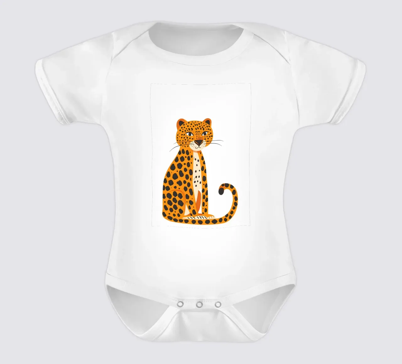 Boho Leopard Kunstdruck - Moderne Safari Kinder Dekoration Kurzarm Babybody von ClubArt