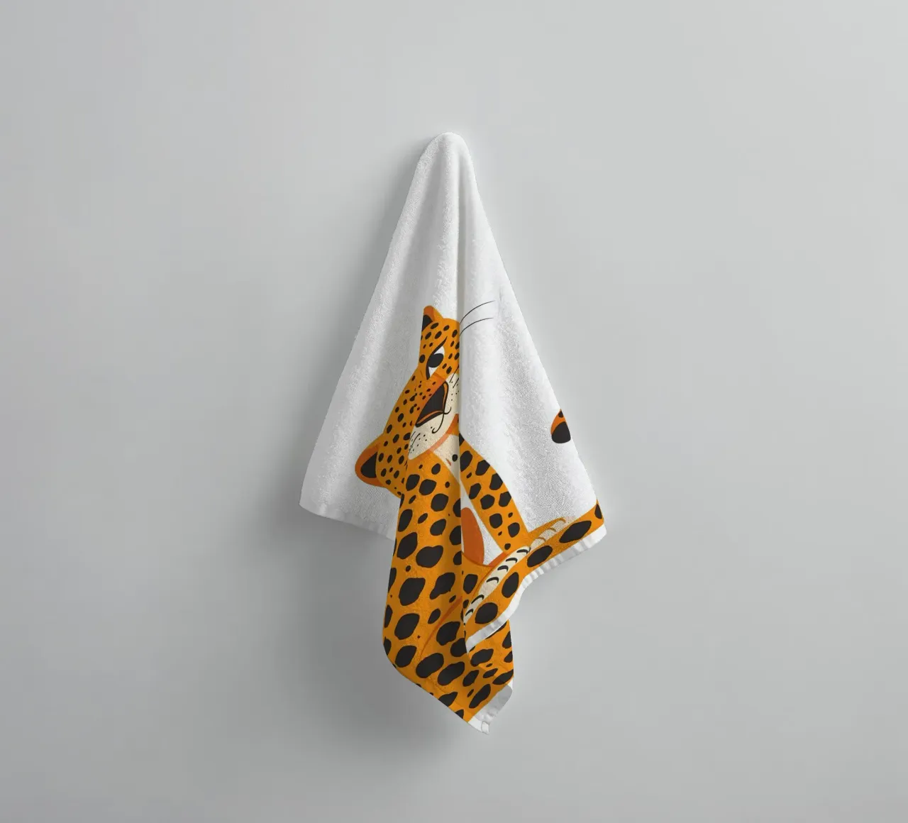 Boho Leopard Art Print - Modern Safari Kids Decor serviette de bain de ClubArt