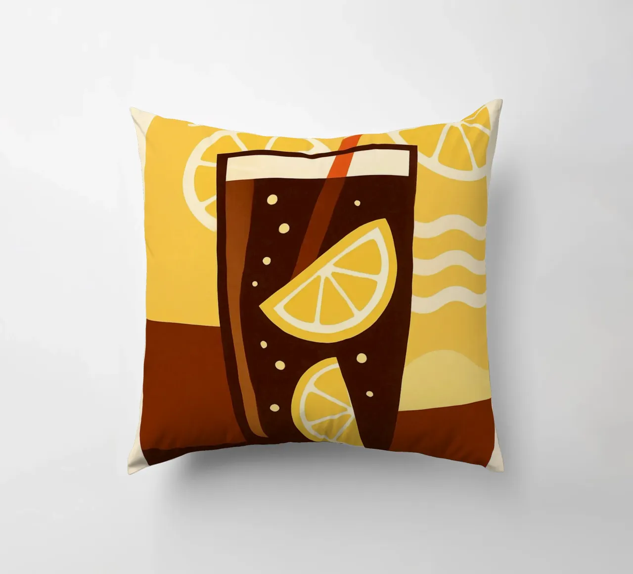 Lemon Cola Sunshine – Affiche Vintage cuscino da Boissons - Affiches & posters - Retro