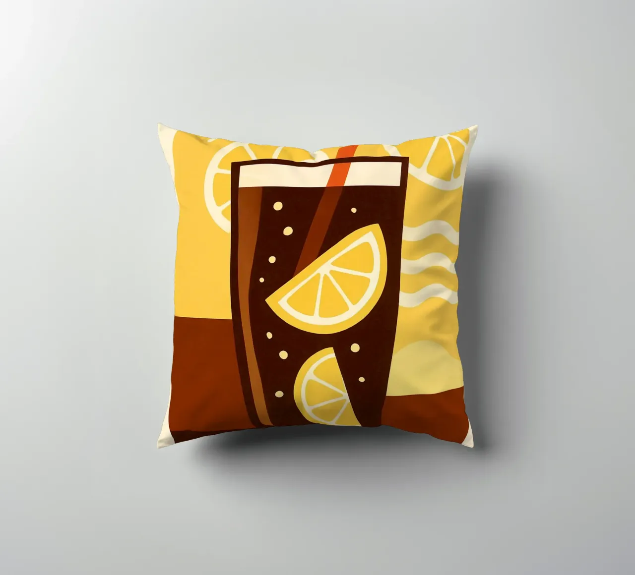 Lemon Cola Sunshine – Affiche Vintage cuscino da Boissons - Affiches & posters - Retro