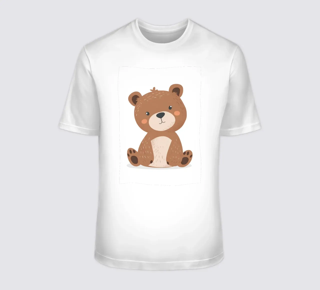 Stampa d'arte di un simpatico orso dei cartoni animati - Decorazione giocosa per la cameretta t-shirt da ClubArt