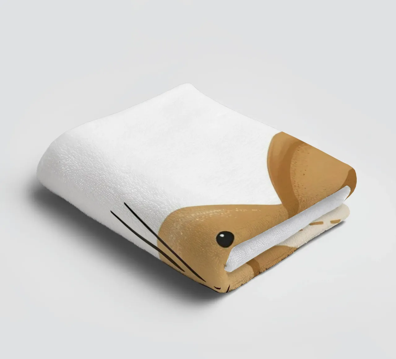 Cute Cartoon Bunny Art Print - Minimalist Nursery Decor towel by ClubArt