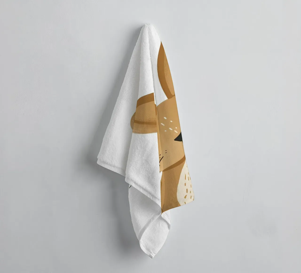 Cute Cartoon Bunny Art Print - Minimalist Nursery Decor towel by ClubArt