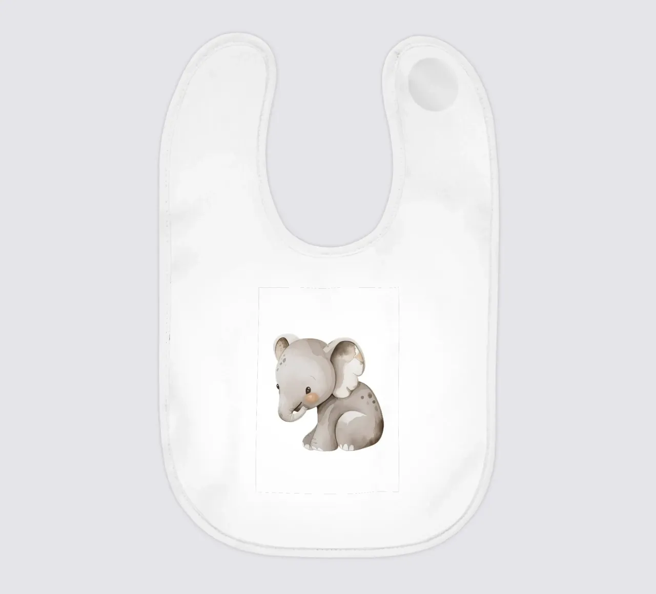 Acquerello con elefante carino - Cameretta Safari e cameretta dei bambini bavaglino da ClubArt