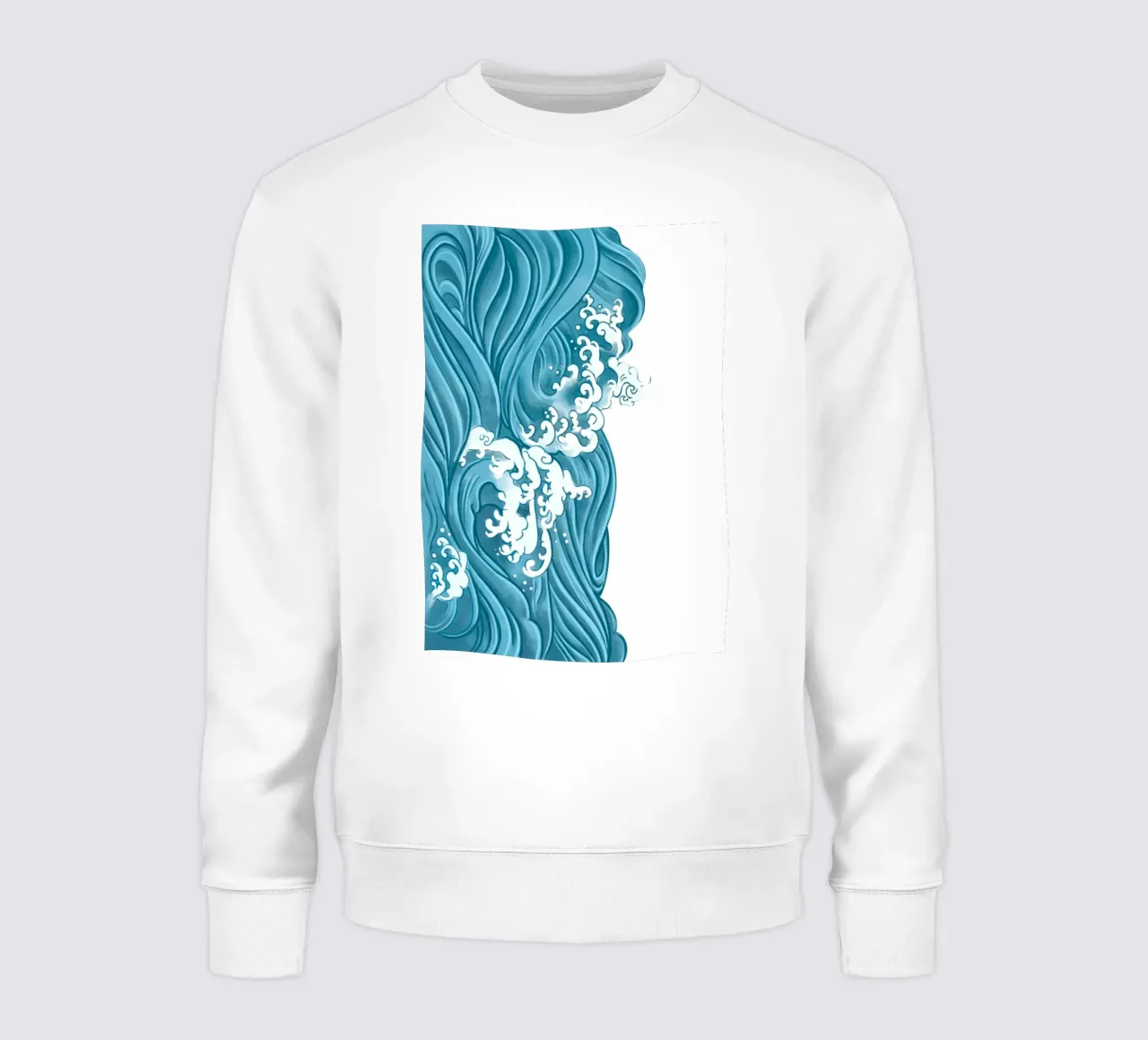 Impression d'art sur les vagues dynamiques de l'océan - Inspiré de l'Ukiyo-e japonais sweat de ClubArt
