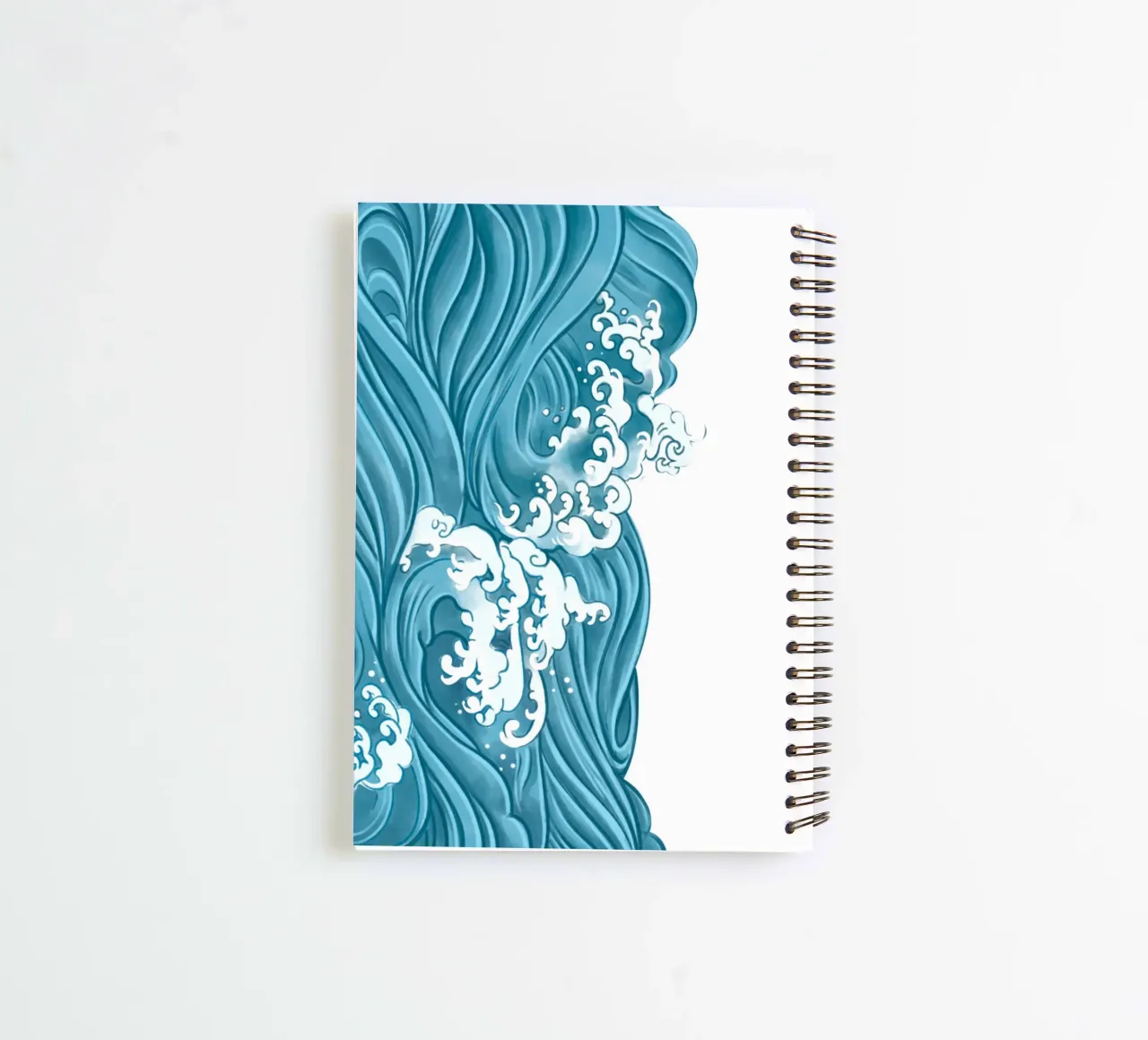 Dynamic Ocean Waves Art Print - Japanese Ukiyo-e Inspired spiral notebook by ClubArt