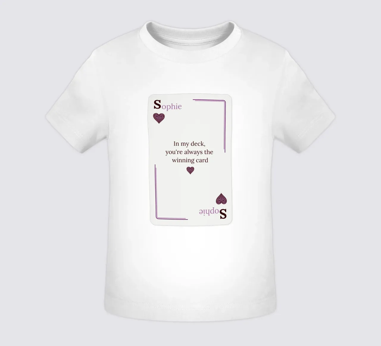 [NAME] My Winning Card maglietta neonato da Personalizable Designs