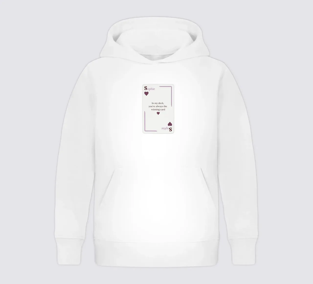 [NAME] My Winning Card kids hoodie by Personalizable Designs