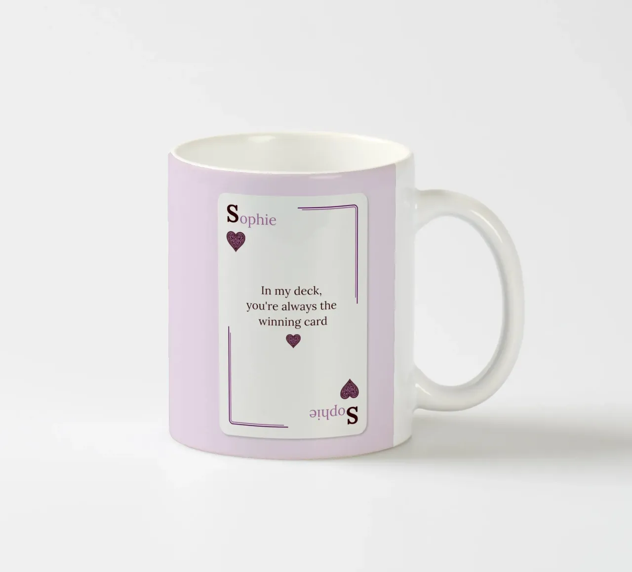[NAME] My Winning Card ceramic mug by Personalizable Designs