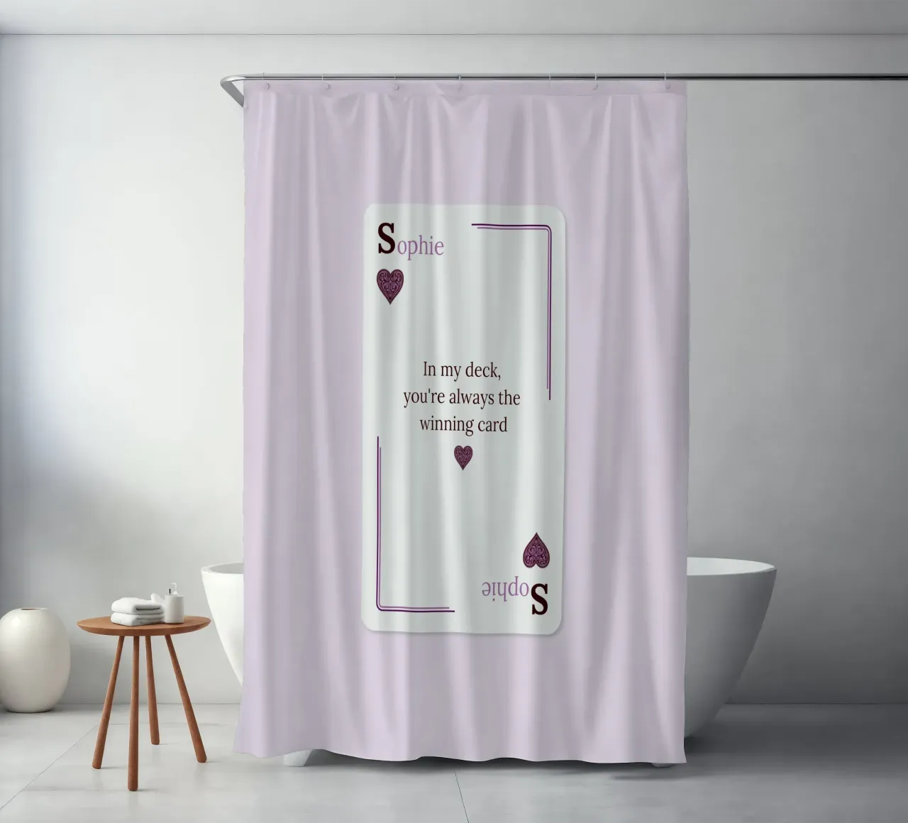 [NAME] My Winning Card tenda da doccia da Personalizable Designs