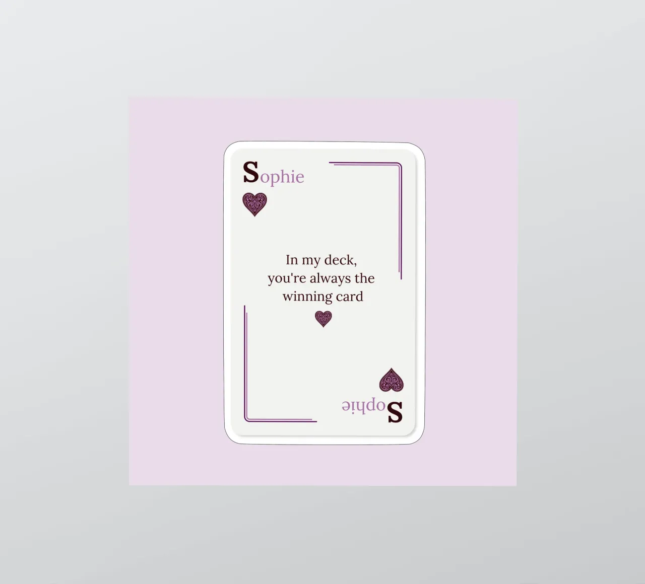 [NAME] My Winning Card sticker by Personalizable Designs