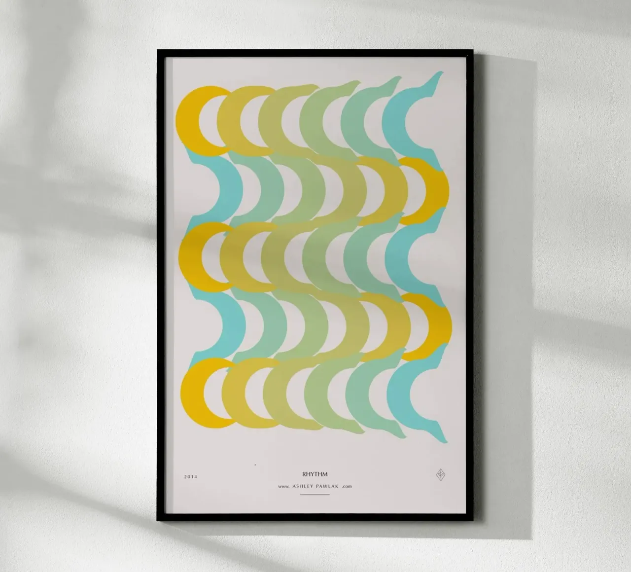 Senses - Rhythm poster con telaio in alluminio da Ash Nico