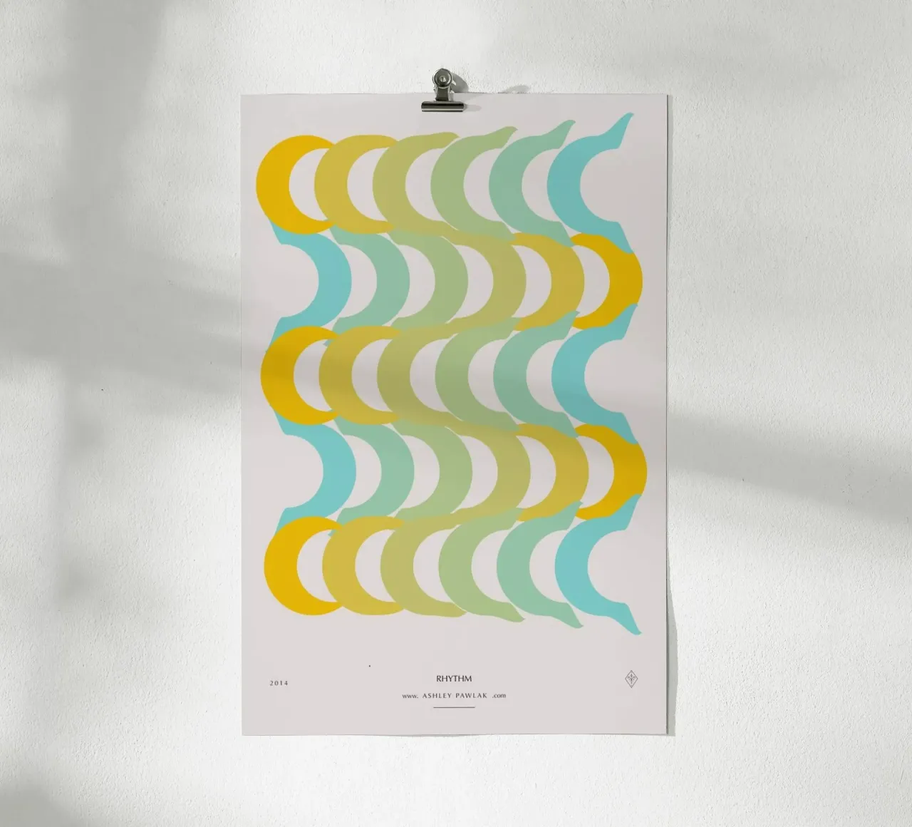 Senses - Rhythm poster con telaio in alluminio da Ash Nico