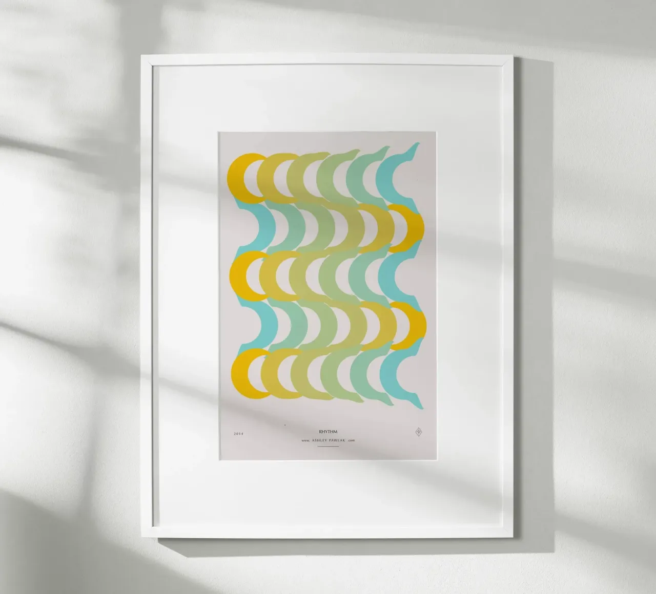 Senses - Rhythm poster con telaio in alluminio da Ash Nico