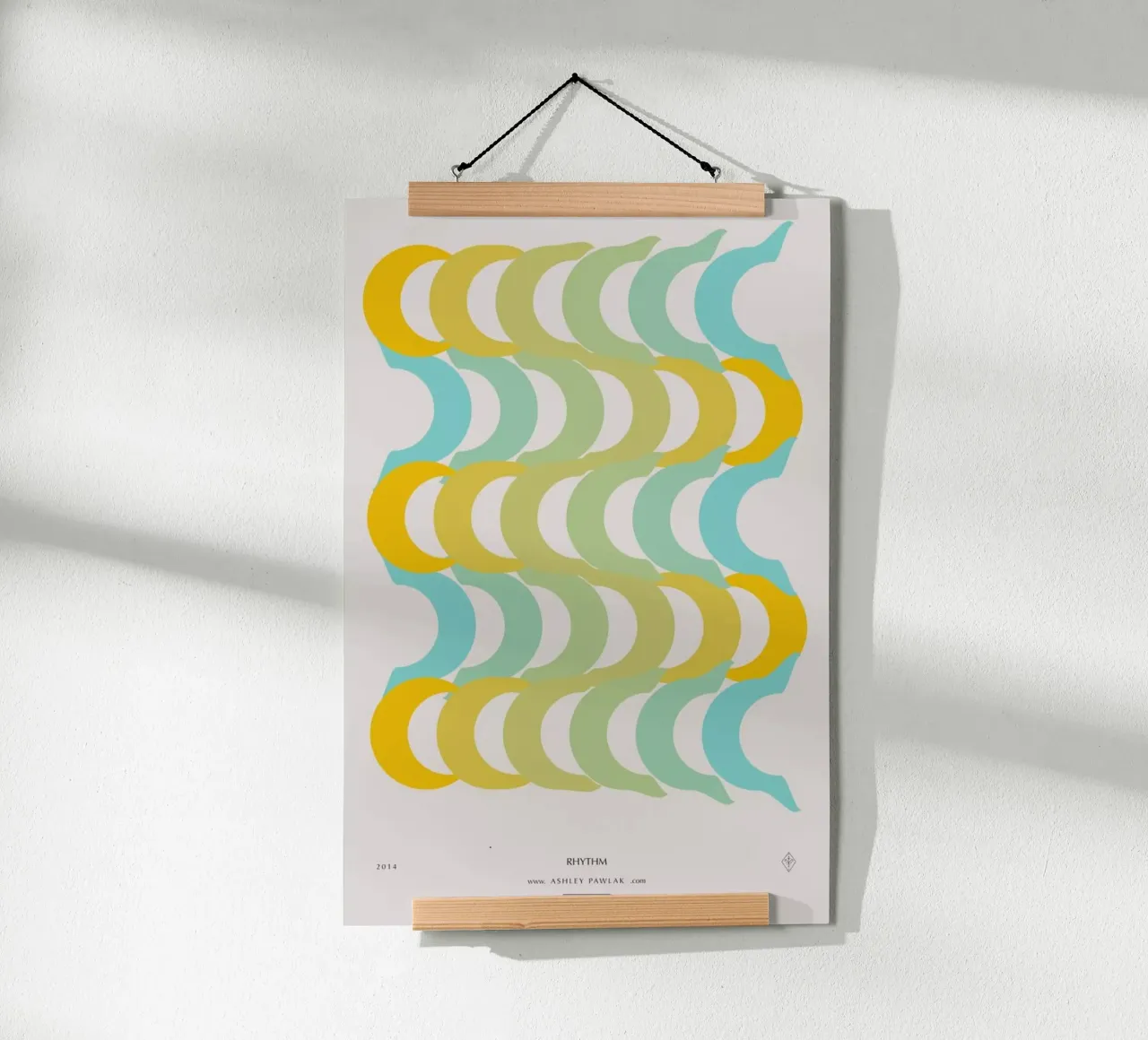 Senses - Rhythm poster con telaio in alluminio da Ash Nico