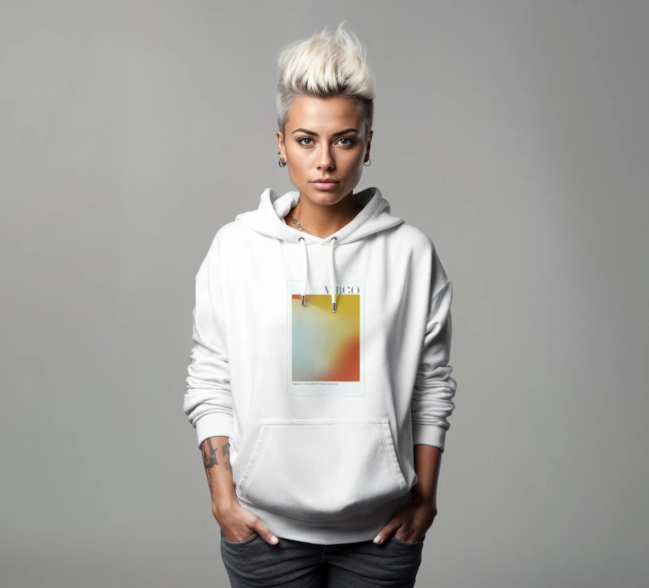 Virgo Abstract Aura felpa con cappuccio da cafelab