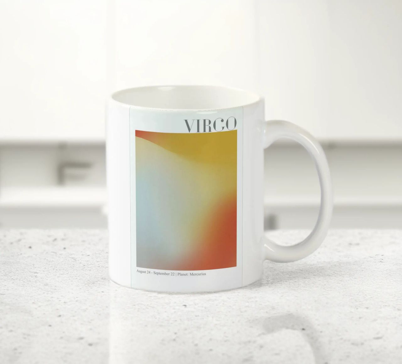 Virgo Abstract Aura tazza in ceramica da cafelab
