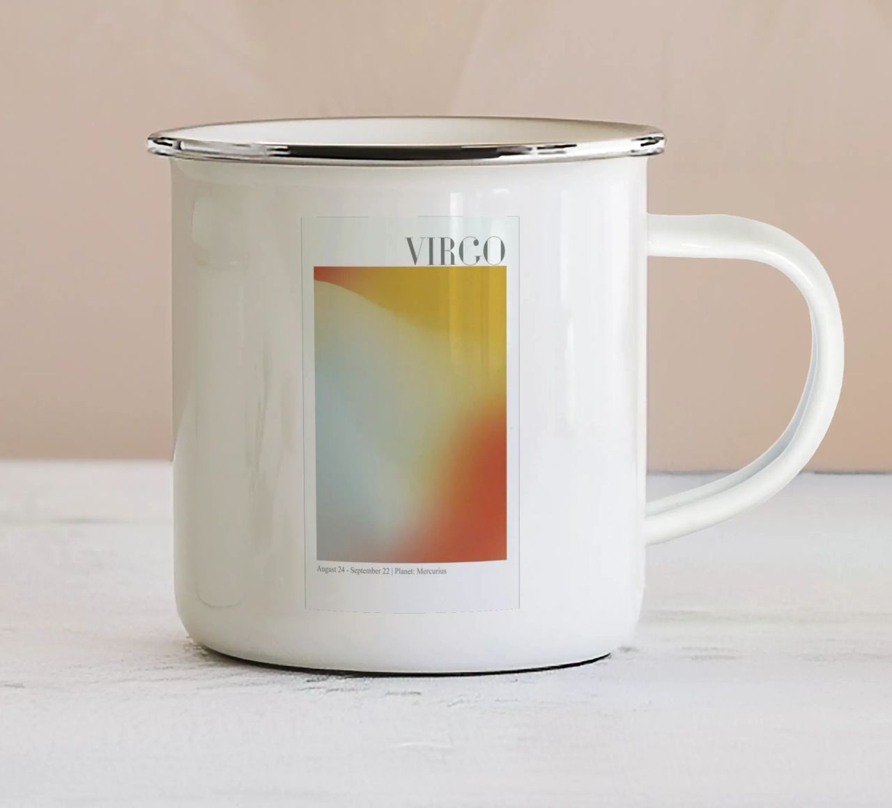 Virgo Abstract Aura tazza in smalto da cafelab