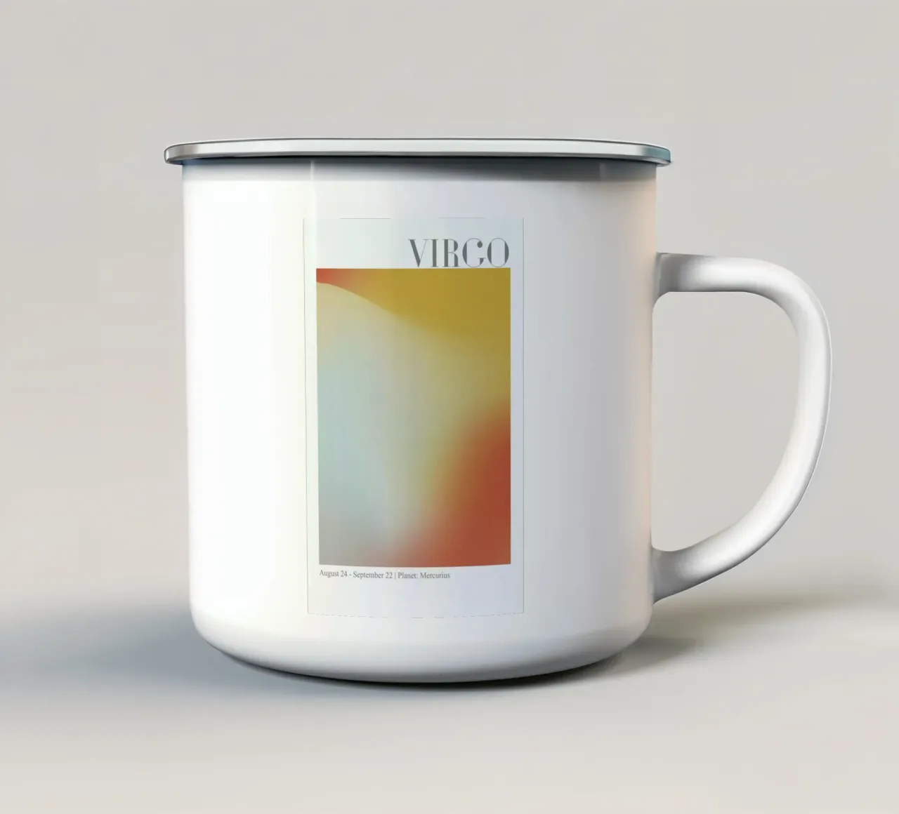 Virgo Abstract Aura Emaille Tasse von cafelab