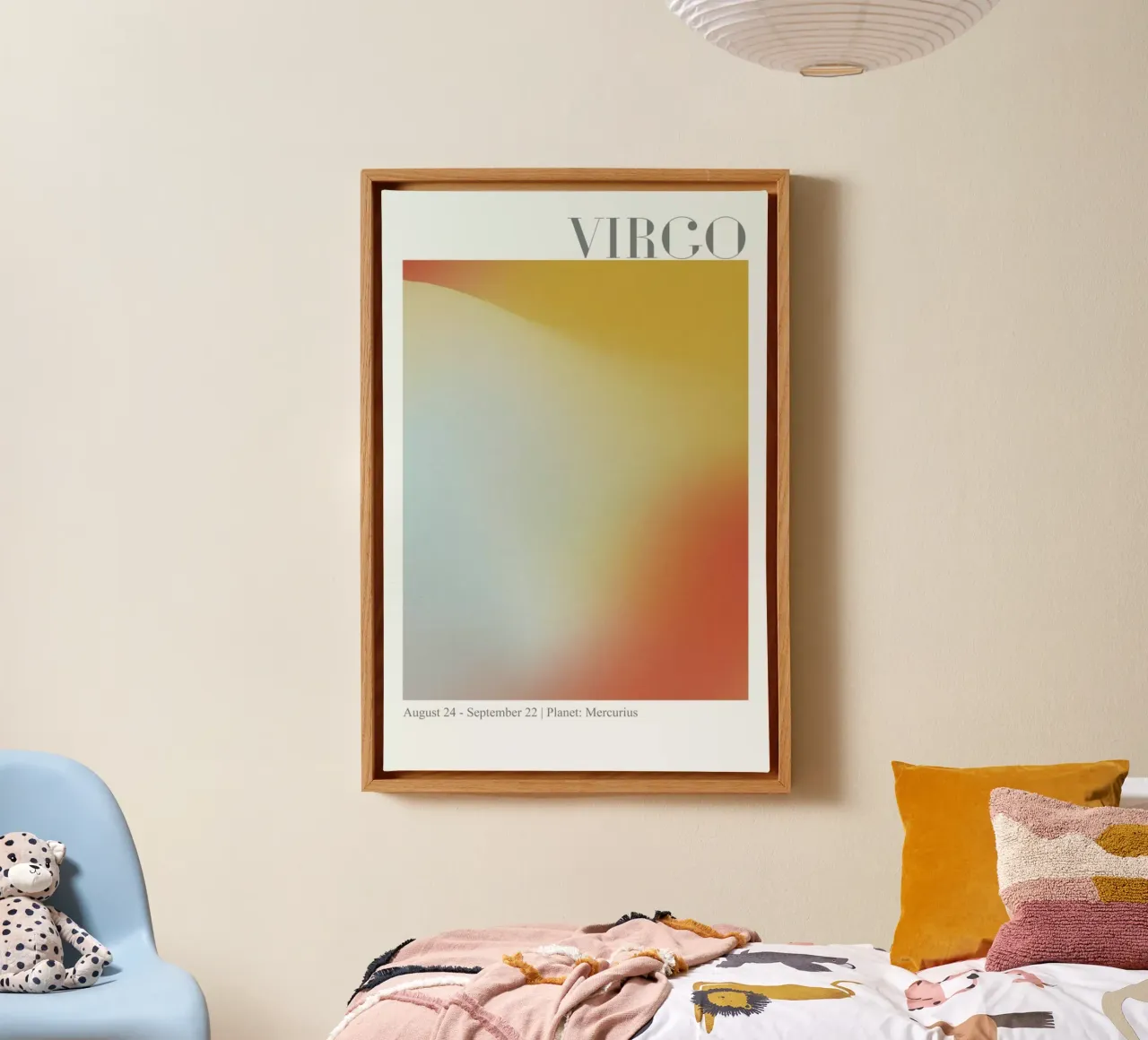 Virgo Abstract Aura tela con Cornice a cassetta da cafelab