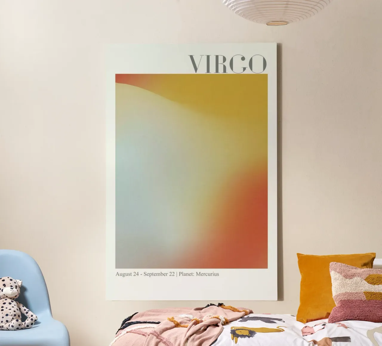 Virgo Abstract Aura tela con Cornice a cassetta da cafelab