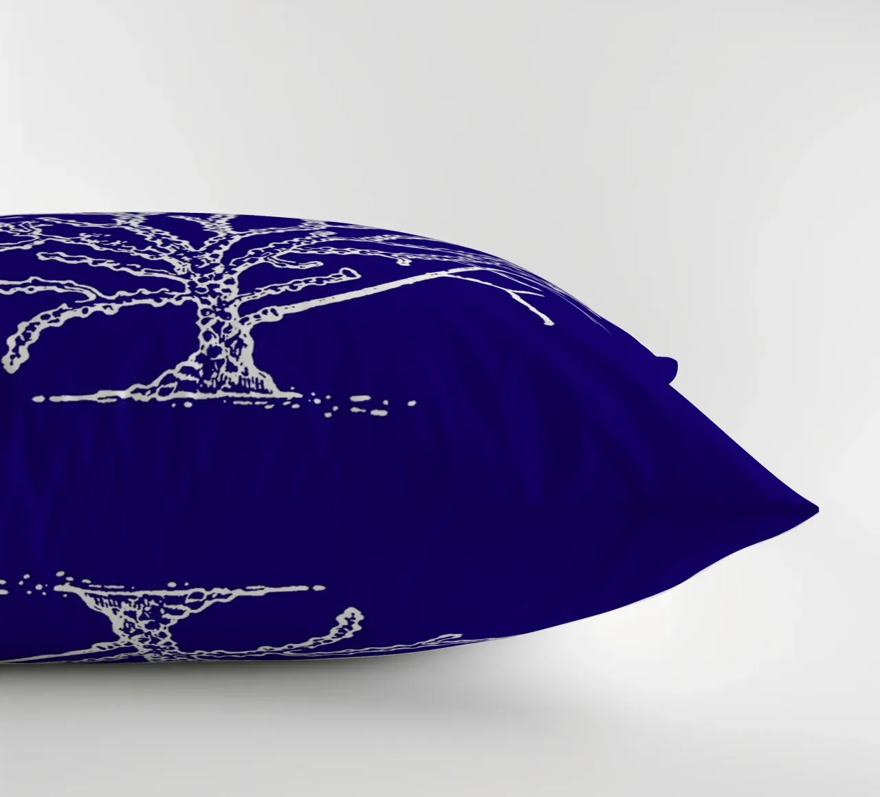Art du récif corallien blanc complexe - Impression de l'océan bleu profond coussin de ClubArt