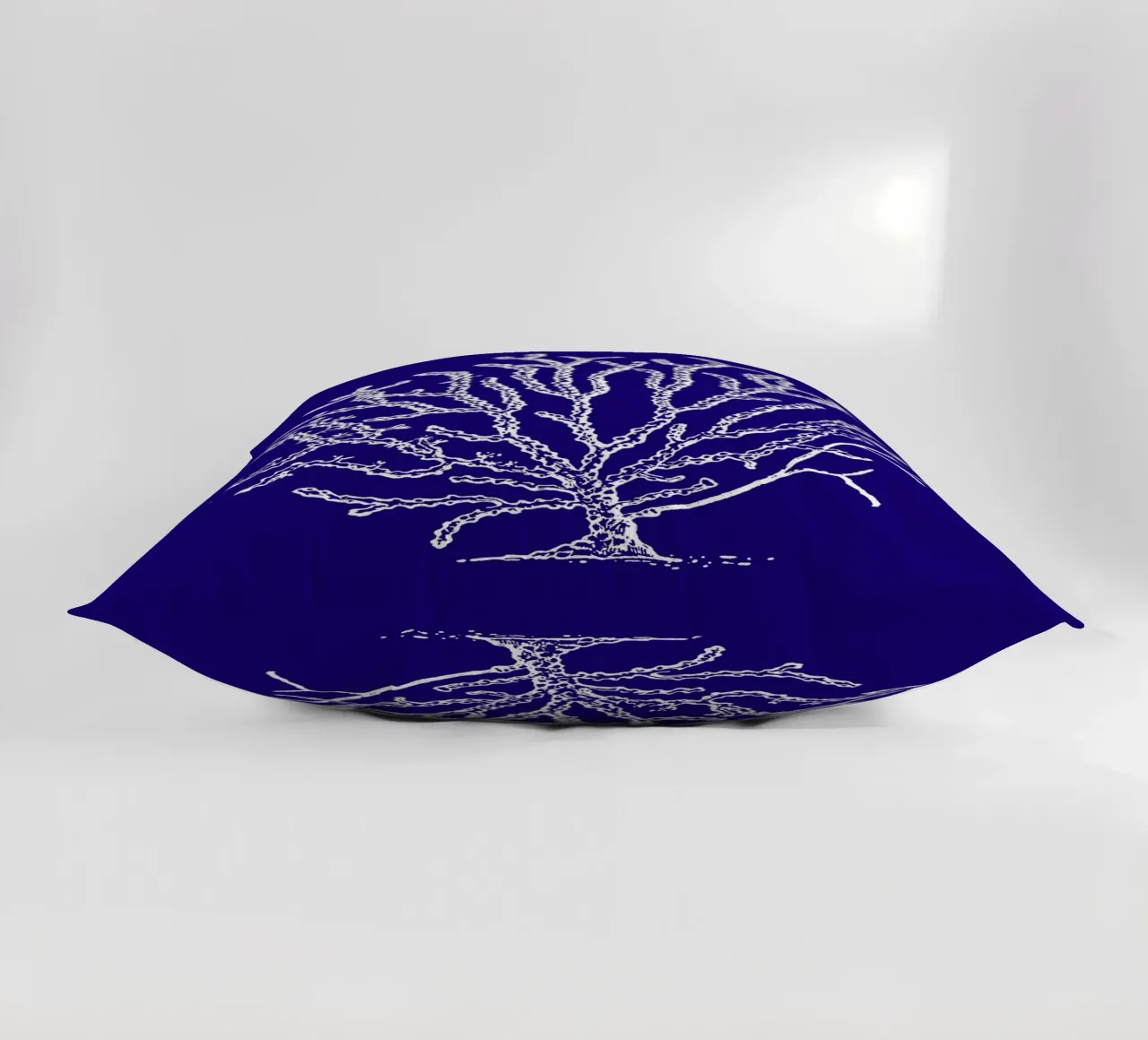 Art du récif corallien blanc complexe - Impression de l'océan bleu profond coussin de ClubArt