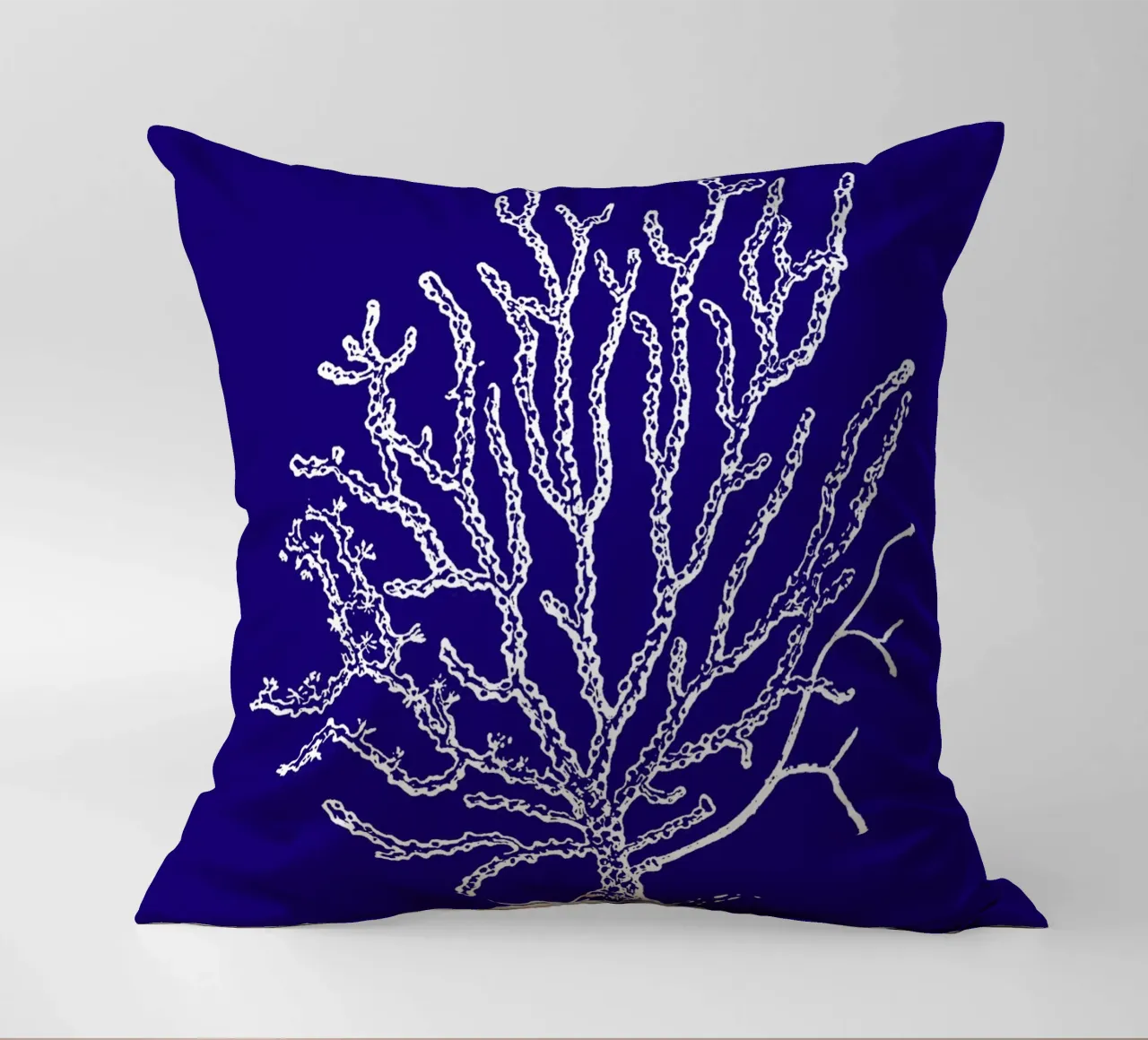 Art du récif corallien blanc complexe - Impression de l'océan bleu profond coussin de ClubArt