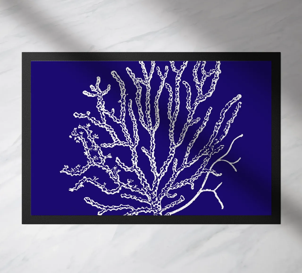 Art du récif corallien blanc complexe - Impression de l'océan bleu profond paillasson de ClubArt