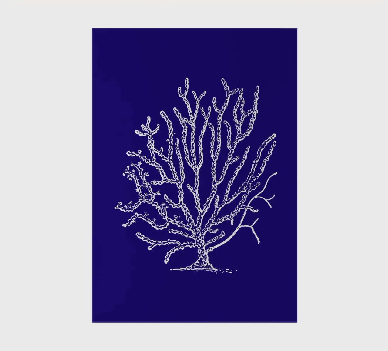 Art du récif corallien blanc complexe - Impression de l'océan bleu profond carnet de notes de ClubArt