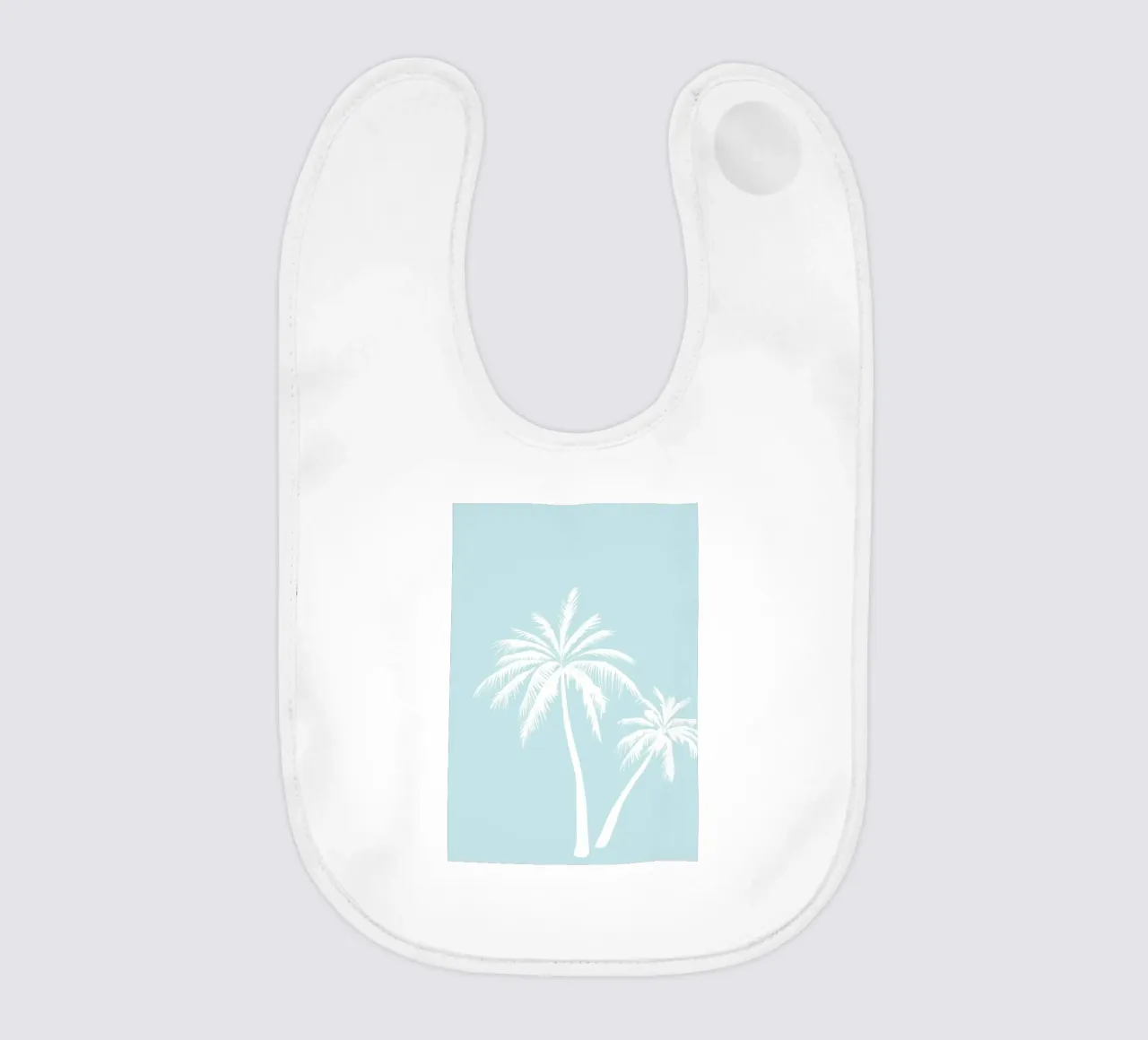 Minimalist Palm Trees Print - Coastal Beach House Decor baby bib by ClubArt