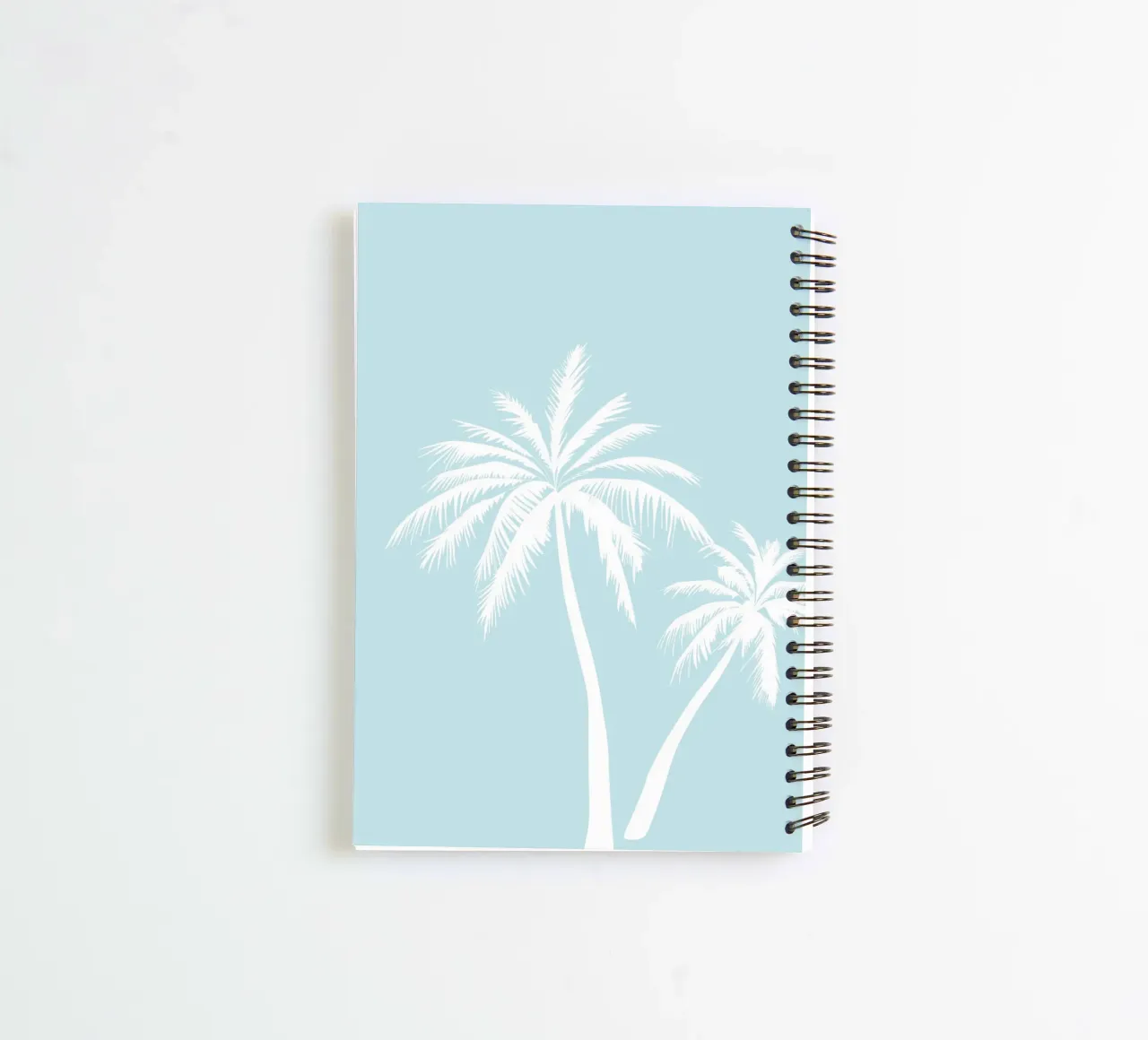Minimalist Palm Trees Print - Coastal Beach House Decor spiral notebook by ClubArt